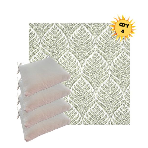 Sunbrella Linnaeus Spring Outdoor Dining Chair Cushions in Sunbrella Luxury Outdoor Fabrics - Order in Sets of 4