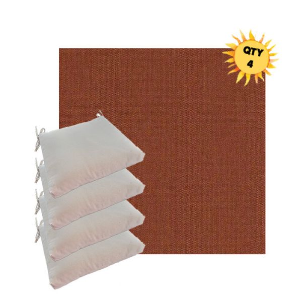Outdoor Dining Chair Cushions in Sunbrella Outdoor Fabrics - Order in Sets of 4