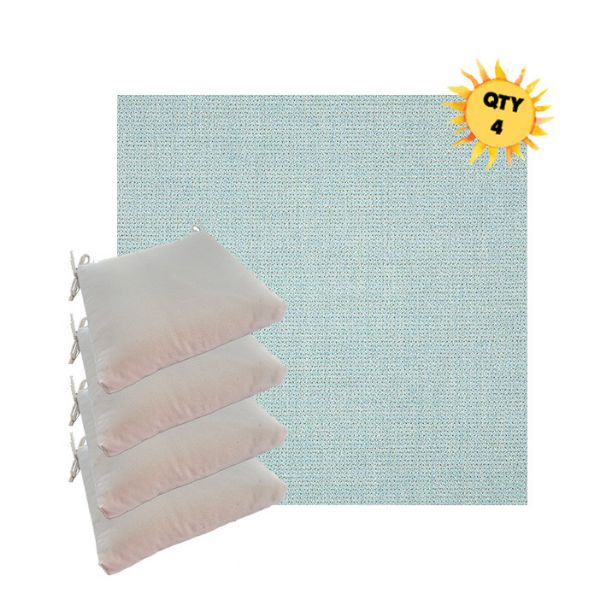 Picture of Bliss Dew Patio Dining Chair Seat Cushion Bundle