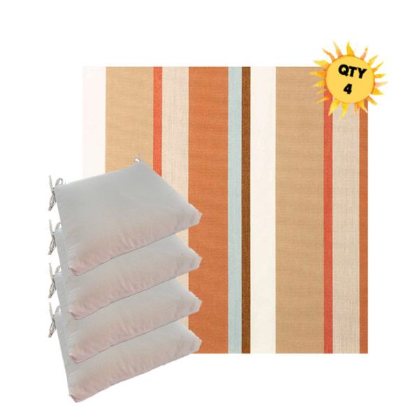 Outdoor Dining Chair Cushions in Sunbrella Outdoor Fabrics - Order in Sets of 4