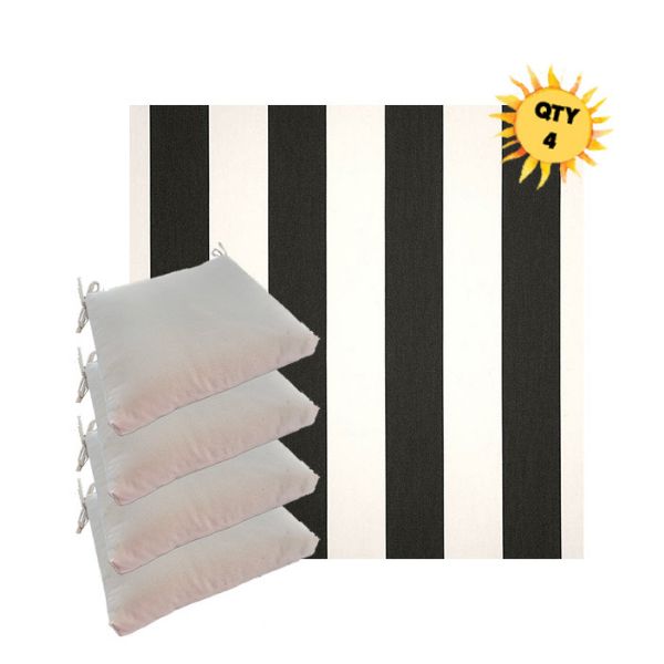 Outdoor Dining Chair Cushions in Sunbrella Outdoor Fabrics - Order in Sets of 4