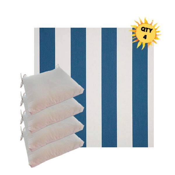 Outdoor Dining Chair Cushions in Sunbrella Outdoor Fabrics - Order in Sets of 4