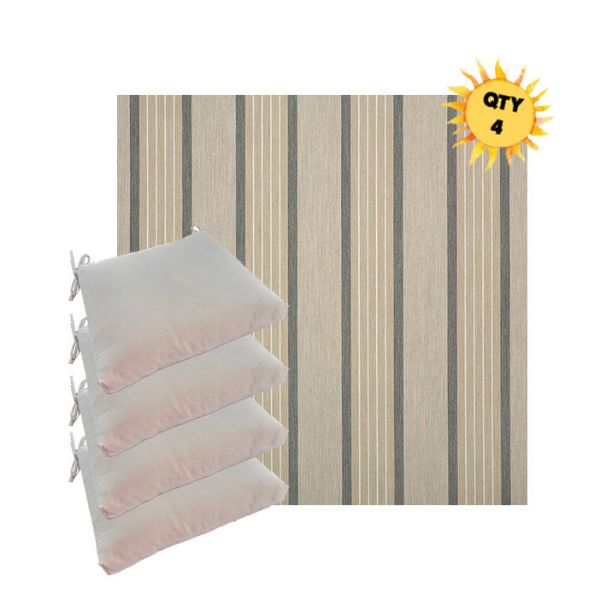Outdoor Dining Chair Cushions in Sunbrella Outdoor Fabrics - Order in Sets of 4