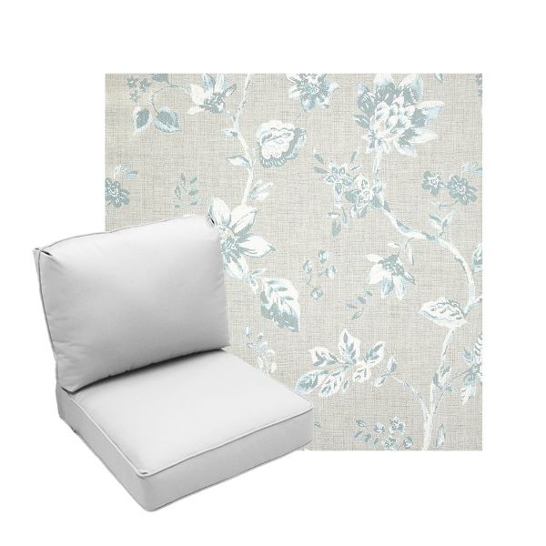 Deep Seating Patio Chair Cushions | Center Seam Style | Sunbrella