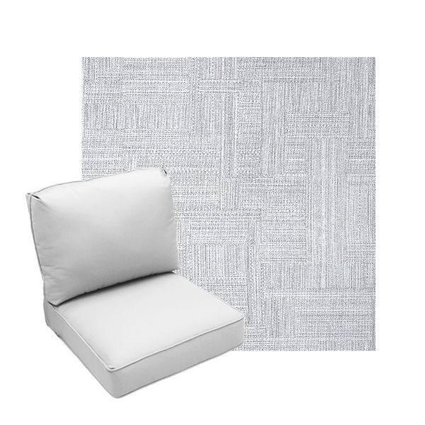 Deep Seating Patio Chair Cushions | Center Seam Style | Sunbrella