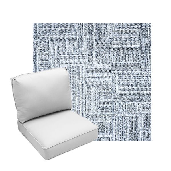 Deep Seating Patio Chair Cushions | Center Seam Style | Sunbrella