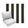 Deep Seating Patio Chair Cushions | Center Seam Style | Sunbrella