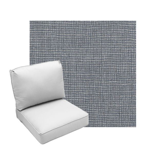 Deep Seating Patio Chair Cushions | Center Seam Style | Sunbrella