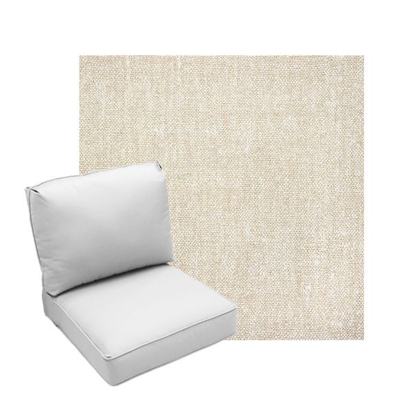 Deep Seating Patio Chair Cushions | Center Seam Style | Sunbrella