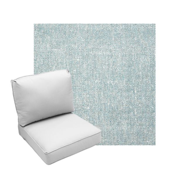 Deep Seating Patio Chair Cushions | Center Seam Style | Sunbrella