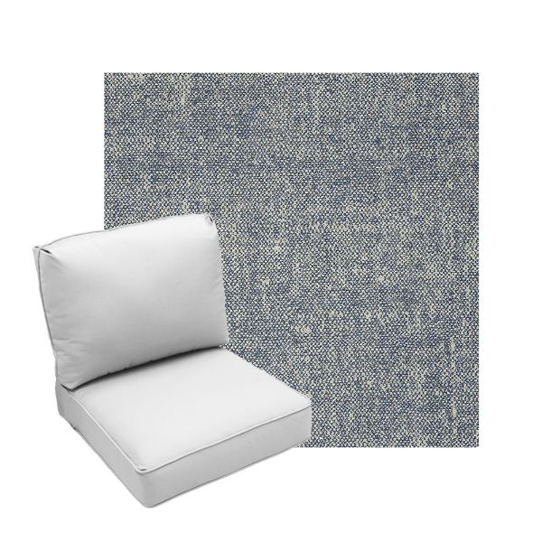 Deep Seating Patio Chair Cushions | Center Seam Style | Sunbrella