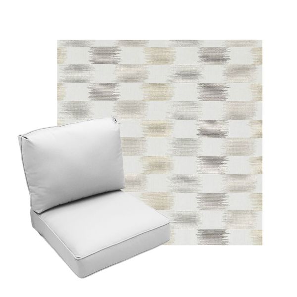 Deep Seating Patio Chair Cushions | Center Seam Style | Sunbrella