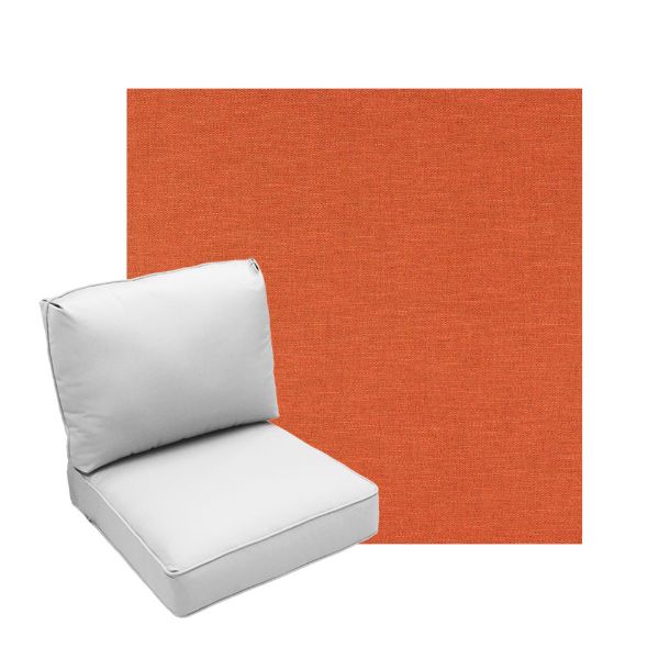 Deep Seating Patio Chair Cushions | Center Seam Style | Sunbrella