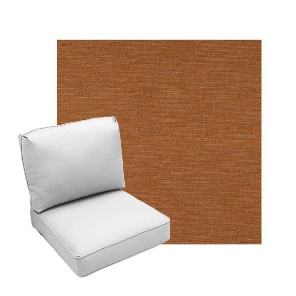 Deep Seating Patio Chair Cushions | Center Seam Style | Sunbrella