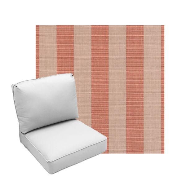 Deep Seating Patio Chair Cushions | Center Seam Style | Sunbrella