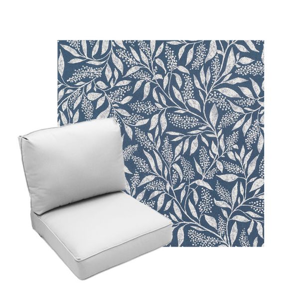 Deep Seating Patio Chair Cushions | Center Seam Style | Sunbrella