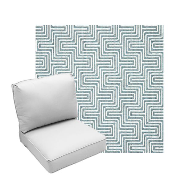 Deep Seating Patio Chair Cushions | Center Seam Style | Sunbrella