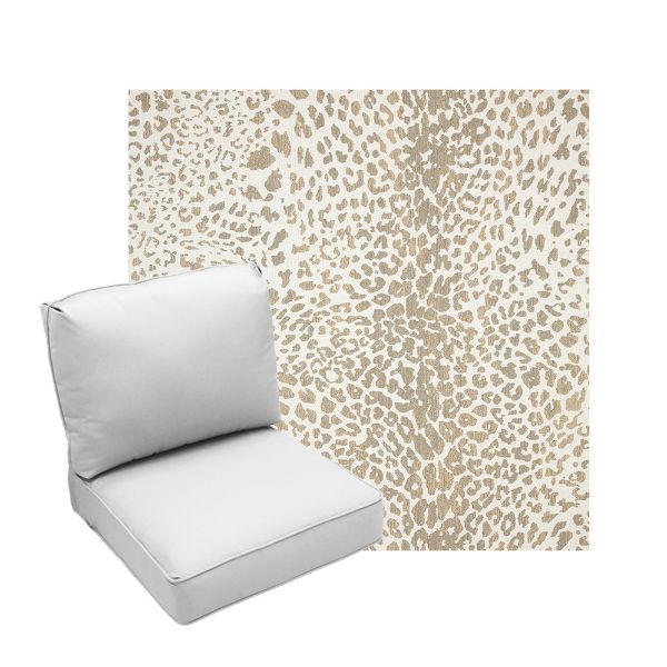 Deep Seating Patio Chair Cushions | Center Seam Style | Sunbrella