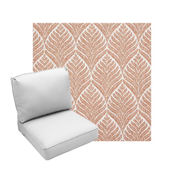 Deep Seating Patio Chair Cushions | Center Seam Style | Sunbrella