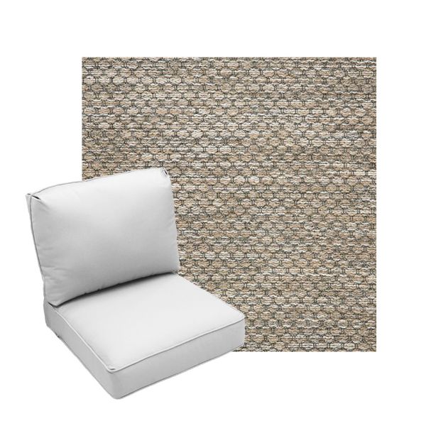 Deep Seating Patio Chair Cushions | Center Seam Style | Sunbrella