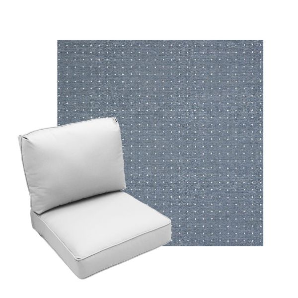 Deep Seating Patio Chair Cushions | Center Seam Style | Sunbrella
