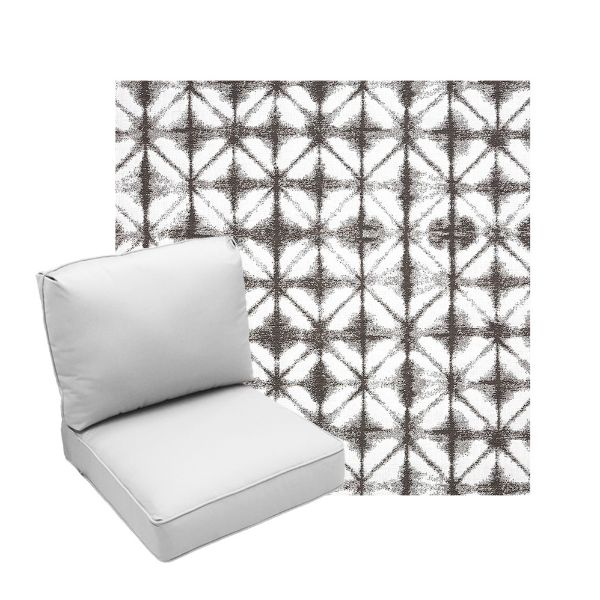 Deep Seating Patio Chair Cushions | Center Seam Style | Sunbrella