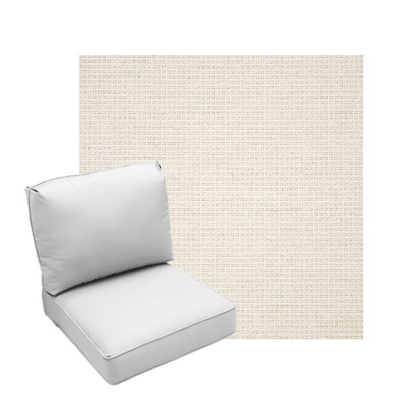 Deep Seating Patio Chair Cushions | Center Seam Style | Sunbrella