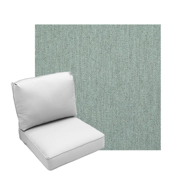Deep Seating Patio Chair Cushions | Center Seam Style | Sunbrella