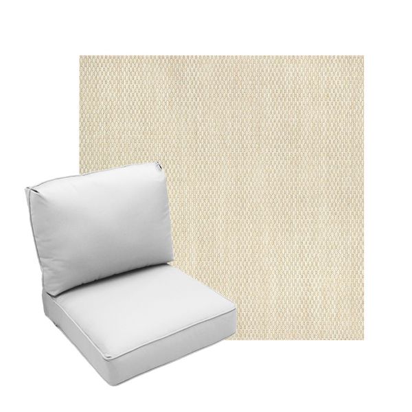 Deep Seating Patio Chair Cushions | Center Seam Style | Sunbrella