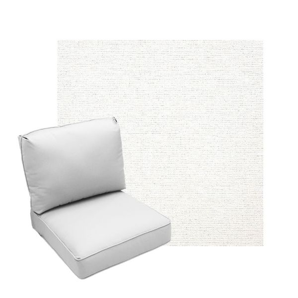 Deep Seating Patio Chair Cushions | Center Seam Style | Sunbrella
