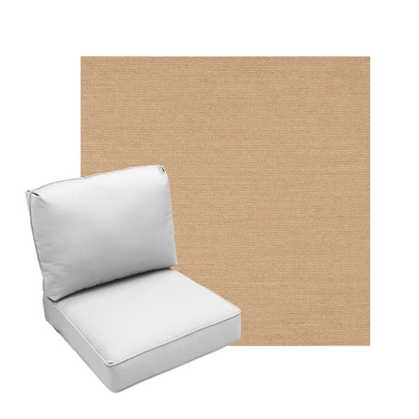 Deep Seating Patio Chair Cushions | Center Seam Style | Sunbrella