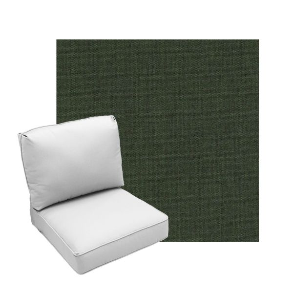 Deep Seating Patio Chair Cushions | Center Seam Style | Sunbrella