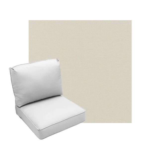 Deep Seating Patio Chair Cushions | Center Seam Style | Sunbrella