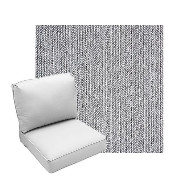 Deep Seating Patio Chair Cushions | Center Seam Style | Sunbrella