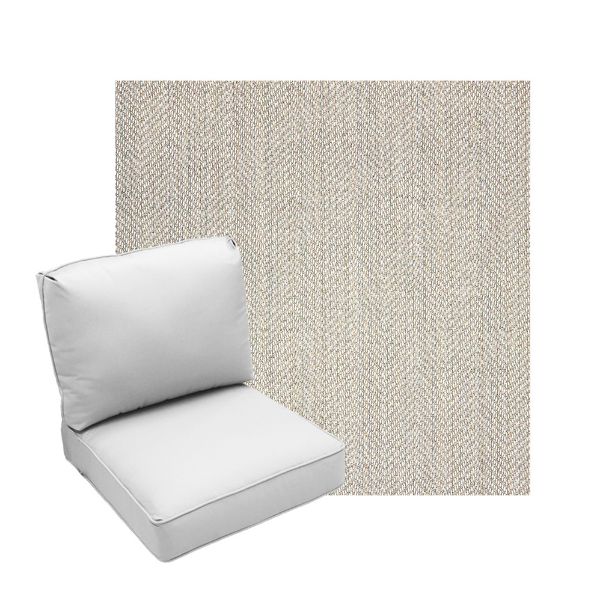 Deep Seating Patio Chair Cushions | Center Seam Style | Sunbrella