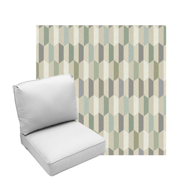 Deep Seating Patio Chair Cushions | Center Seam Style | Sunbrella