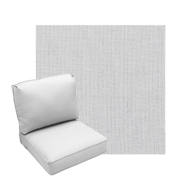 Deep Seating Patio Chair Cushions | Center Seam Style | Sunbrella