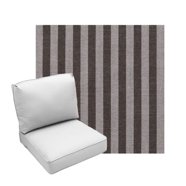 Deep Seating Patio Chair Cushions | Center Seam Style | Sunbrella