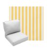 Deep Seating Patio Chair Cushions | Center Seam Style | Sunbrella