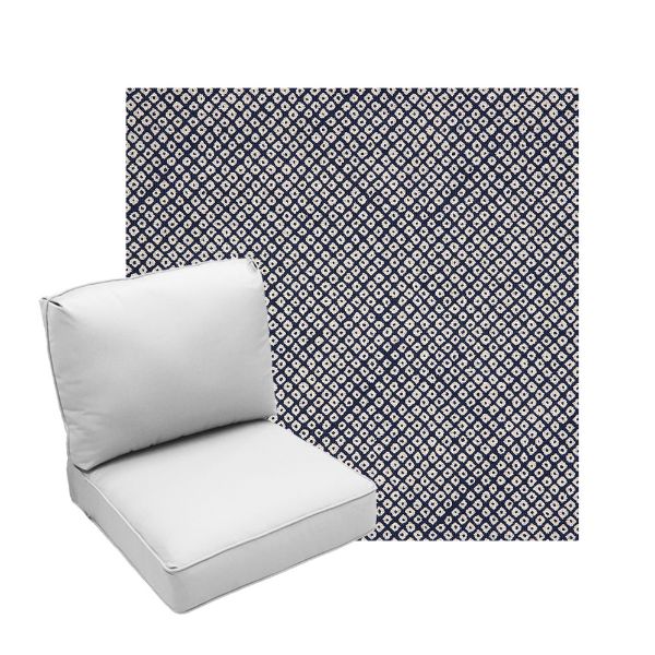 Deep Seating Patio Chair Cushions | Center Seam Style | Sunbrella