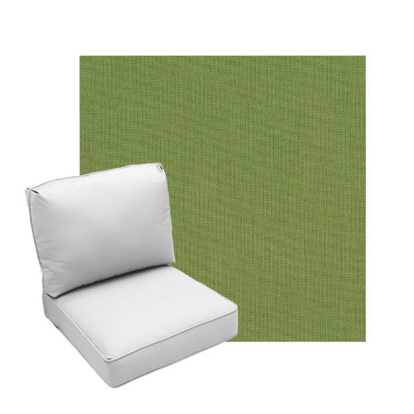 Deep Seating Patio Chair Cushions | Center Seam Style | Sunbrella