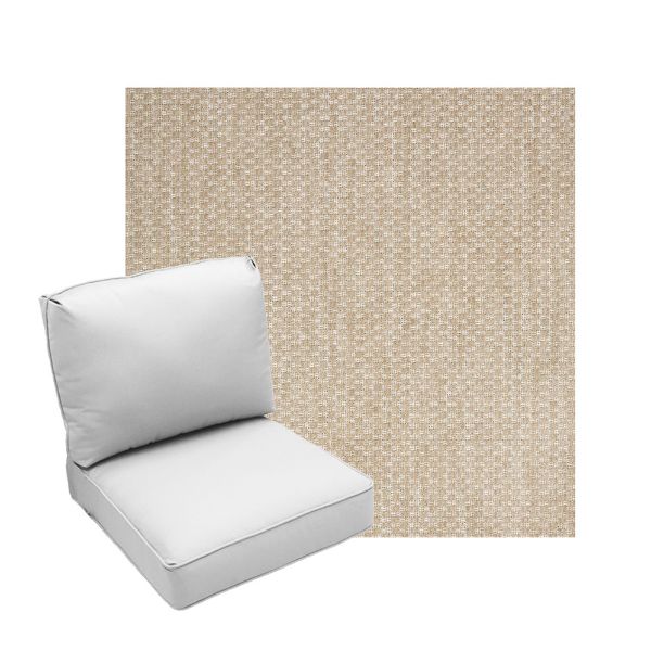 Deep Seating Patio Chair Cushions | Center Seam Style | Sunbrella