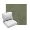 Deep Seating Patio Chair Cushions | Center Seam Style | Sunbrella