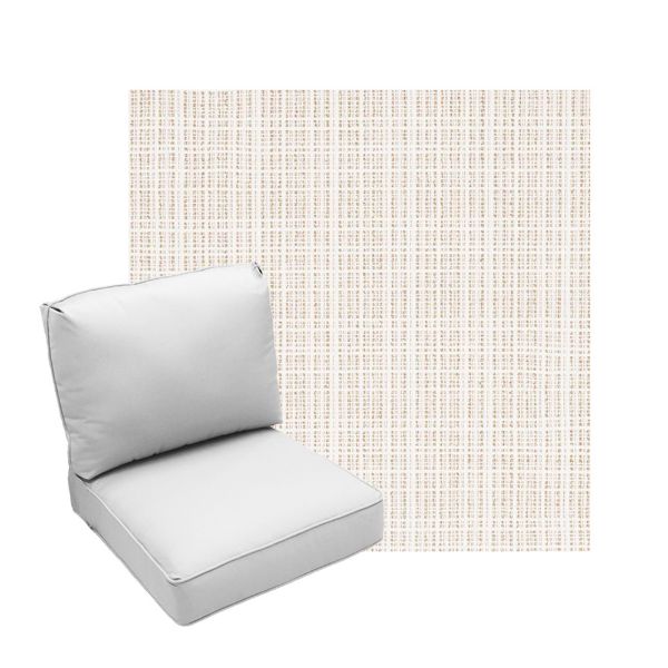 Deep Seating Patio Chair Cushions | Center Seam Style | Sunbrella