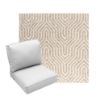 Deep Seating Patio Chair Cushions | Center Seam Style | Sunbrella