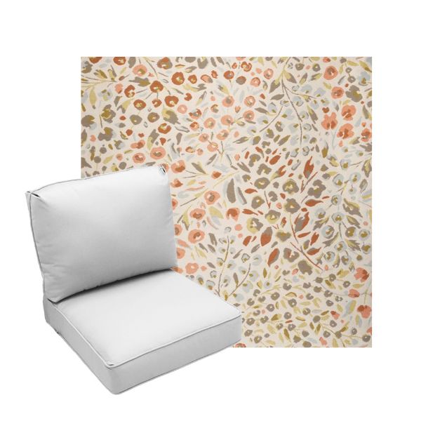 Deep Seating Patio Chair Cushions | Center Seam Style | Sunbrella