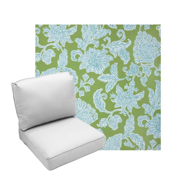 Deep Seating Patio Chair Cushions | Center Seam Style | Sunbrella