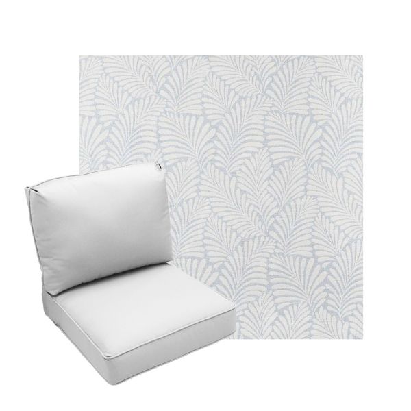 Deep Seating Patio Chair Cushions | Center Seam Style | Sunbrella