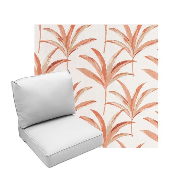 Deep Seating Patio Chair Cushions | Center Seam Style | Sunbrella