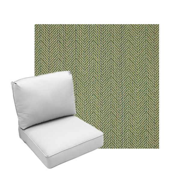 Deep Seating Patio Chair Cushions | Center Seam Style | Sunbrella